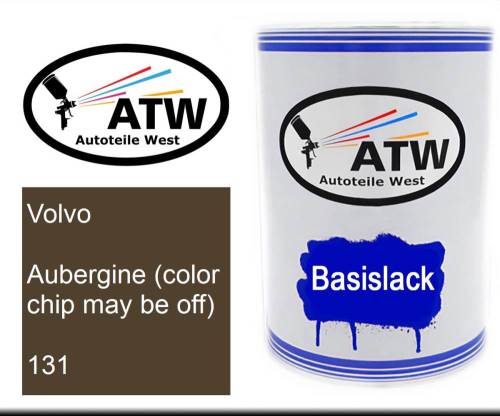 Volvo, Aubergine (color chip may be off), 131: 500ml Lackdose, von ATW Autoteile West.